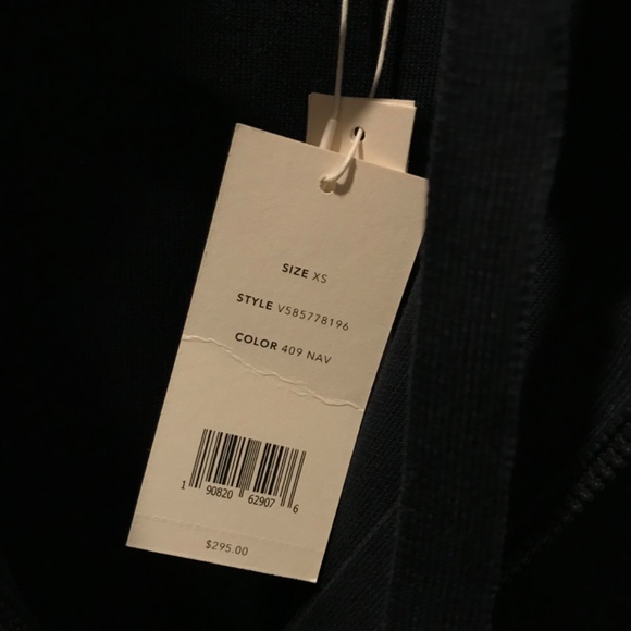 Vince washed hoodie-luxury sweater sweatshirt in navy - Picture 6 of 13